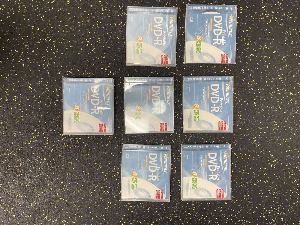 Memorex Printable DVD-R 8x 4.7GB 120min Recordable Discs Set of 8